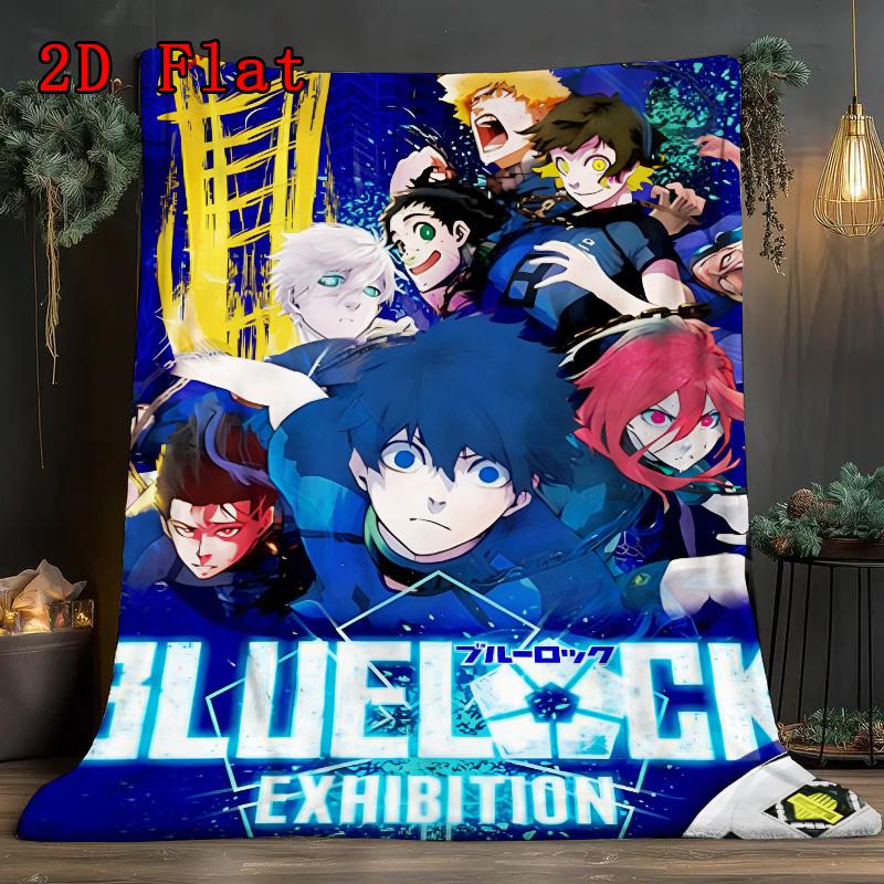 Blue Lock Anime Print 2D Flat Pattern Flannel Blanket High Quality All Seasons Warmth and Comfort Perfect for Christmas Gifts.PMT0914419