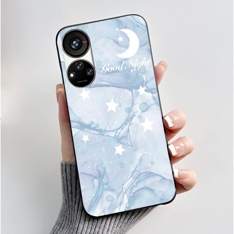 Hülle für ZTE Blade V40S / Axon 40 SE / V70 Pro Hülle Ästhetisch Niedliche Katze Astronaut Weiche Schwarze Matte Schutzhülle Rückseite
