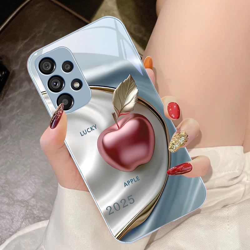 Oil Painting Of Applesr For Samsung Galaxy S10 4G S20 11E 30 S21 21 22 S24 Fe Pro S23 S25 Ultra 5G S9 Tempered Glass Phone Case