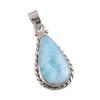 Natural Republic Larimar Gemstone Handmade 925 Solid Silver Pendant 1.50" Z6E96