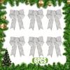 6Pcs Christmas Decoration Bow Ribbon Christmas Tree Pendant Handmade Design for Home Decor Navidad New Year 2026 DIY Ornament