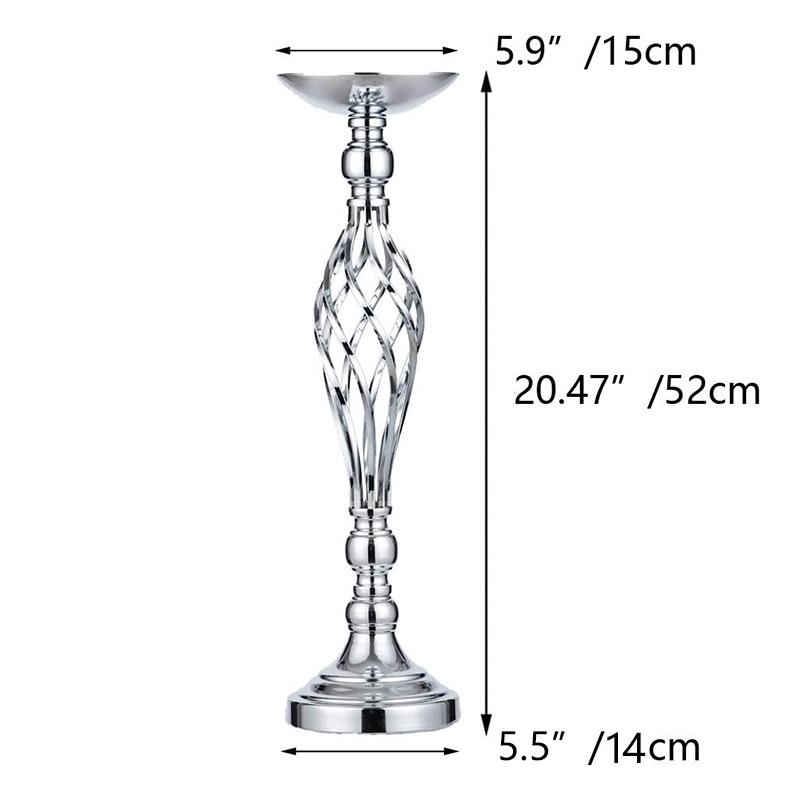 Golden Wrought Iron Vase and Candlestick Wedding Décor