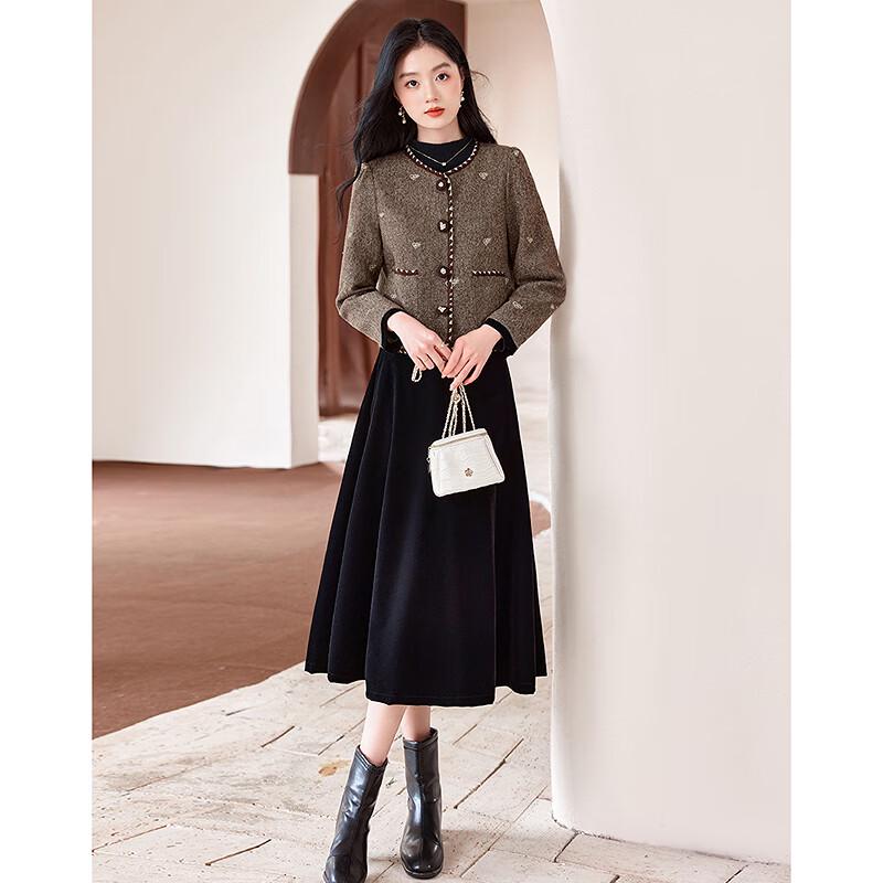 Elegantes Damen-Set mit Langarmjacke und Rock