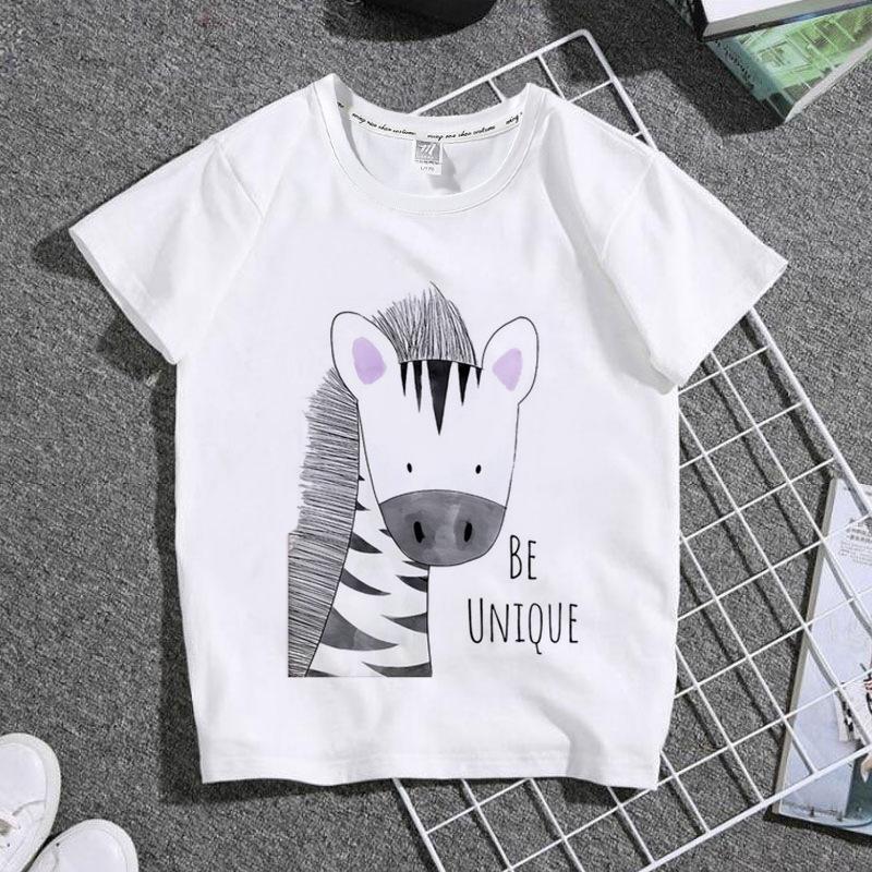 Fashion Breathable Tshirt for Boys  Girls with Cute Animal Print And round Neck ParentChild Matching Personality Clothing