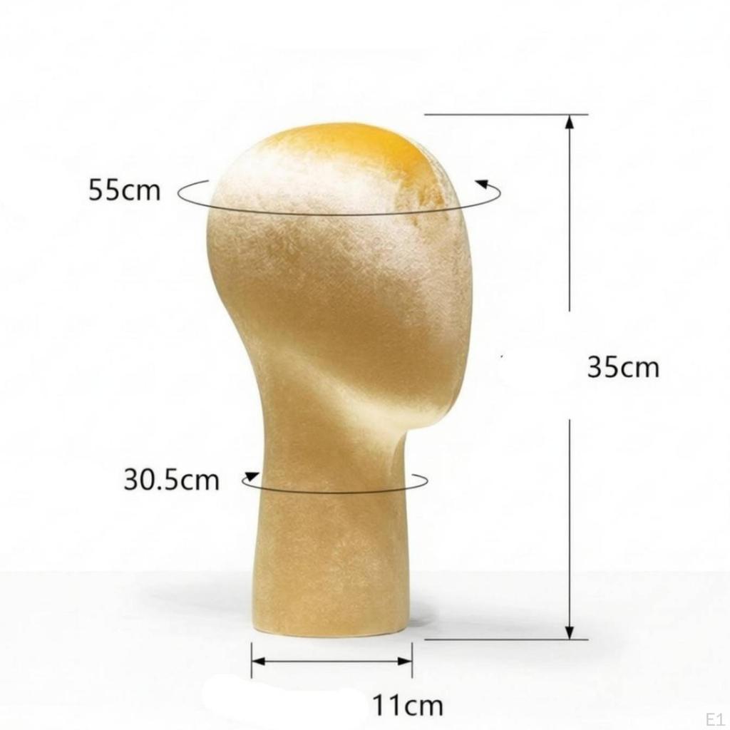 Mannequin Head with Bust Velvet Flocked Soft for Retail Counters