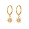 925 Sterling Silver Circle Earrings For Women Trendy Sun Zircon Tassel Earring Jewelry Prevent Allergy Party Accessories G