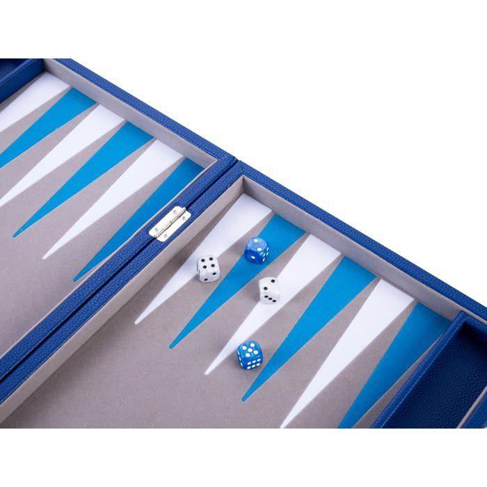 Backgammon de luxe 15", 38 cm - matériaux de Haute qualité - dés et jetons nacrés