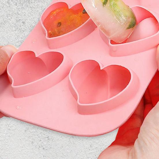 Ice Cube Mold Love Shape Silicone 8-Cavity Ice Cube Tray for Chocolates Jelly Puddings Cake Decorations Romantic Ice Cube Maker
