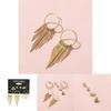 Alloy Half Chic Circle Crown Bee Heart Stud Earrings Ideal For Birthdays More And