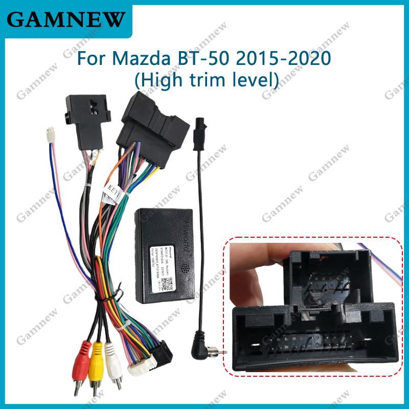 Car 16pin Android Wiring Harness With Canbus Box for Mazda BT-50 2015-2020 Aftermarket Stereo Installation Wire Adapter