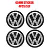 For VW 4PCS Car Wheel Center Hub Caps Sticker 56/60/65mm Badge for Volkswagen VW R GTI Passat Polo Golf 4 5 6 7 Bora MK7 Beetle Tiguan zs3