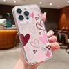 Love Heart Soft Phone Case for iPhone 16 15 14 17 Air Pro Max 16E 13 12 Mini 11 XS X XR 7 8 Plus  Clear Shockproof Cover