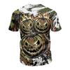 Men's Halloween Short Sleeve T-Shirt Casual Round Neck Top for Holiday Celebration