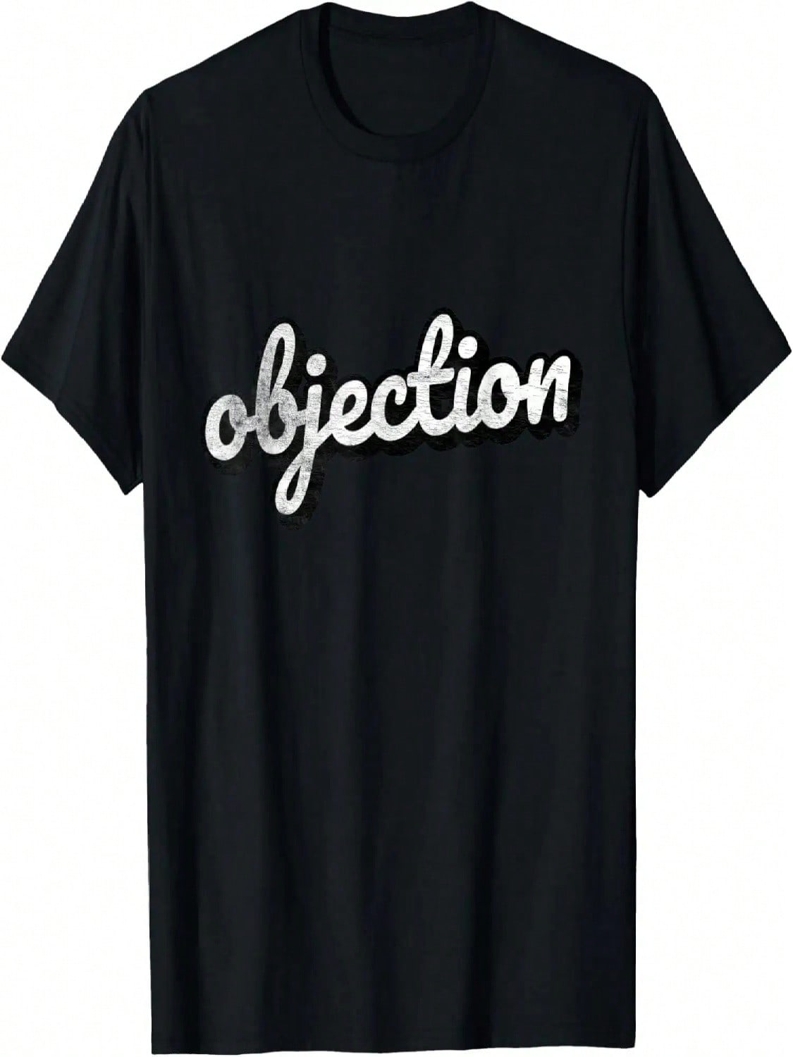 Retro Objection Funny Lawyer Attorney Law School Graduation T-Shirt S