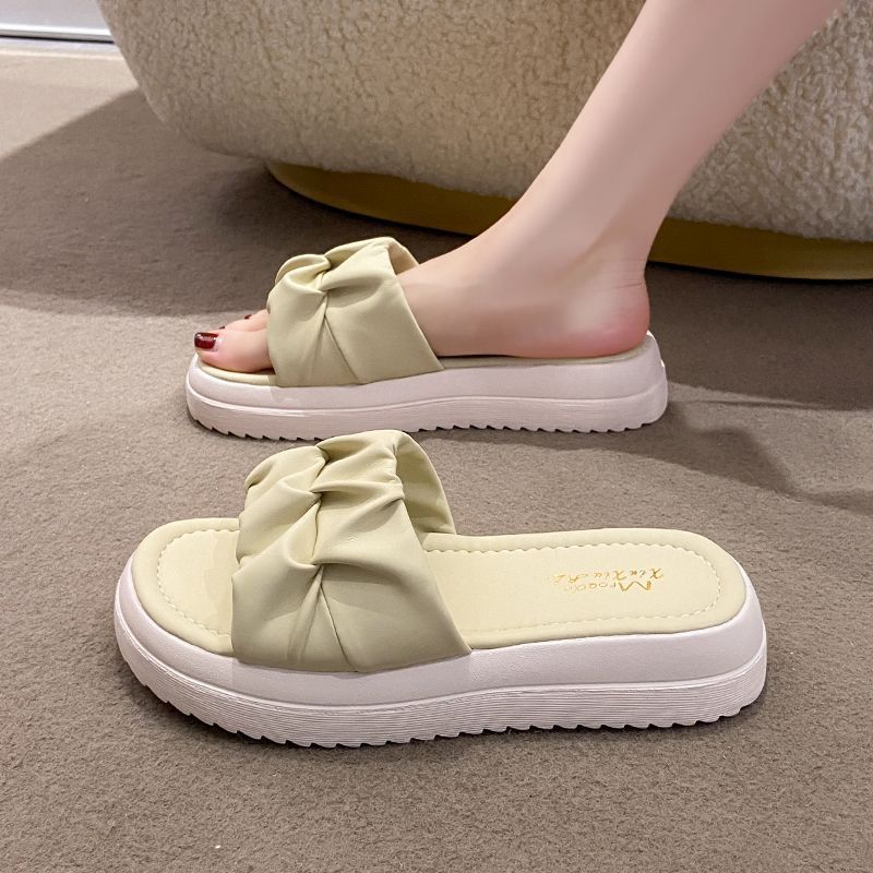 Thick-soled Slippers Women Wear New Non-slip Fairy Style Home Indoor Muffin Beach Sandals Ins