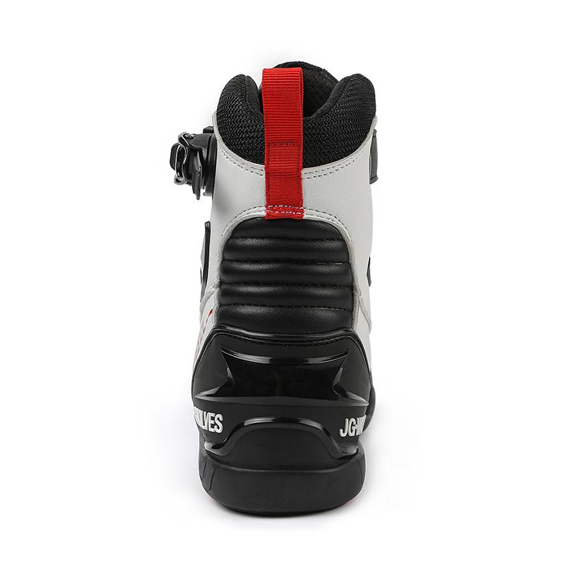 Stivali da moto unisex di grandi dimensioni in vera pelle antiscivolo anticollisione scarpe sportive da ciclismo all'aperto stivali da moto da donna