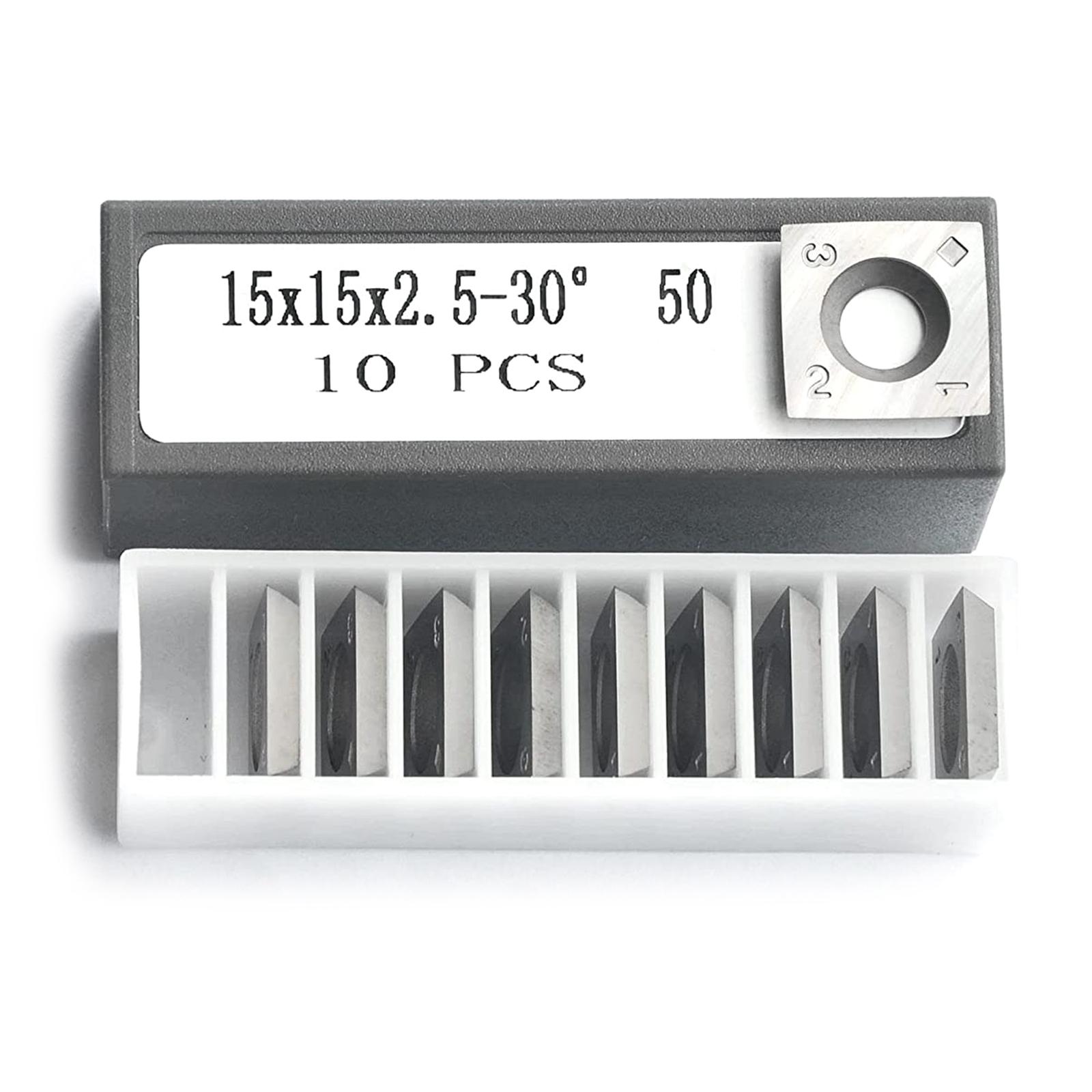 

15 мм Квадратні Твердосплавні Ріжучі Пластини Леза Заміна для Деревообробних Спіральних Гелікоїдальних Стругальних Головок та Інструментів для Деревообробного Токарного Верстата