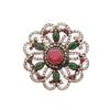 Vintage Tam Kristal Çiçek Broş Bayanlar Etnik Takı Ziyafet Hediye Içi Boş Alaşım Ultra Ince Vintage Bijoux