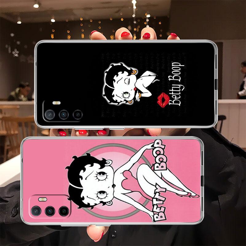 TR6 B-Bettys Art B-Boops Transparent Phone Case for Samsung Galaxy A04 A04S A14 A23 A34 A54 M23 M33 M52 M53