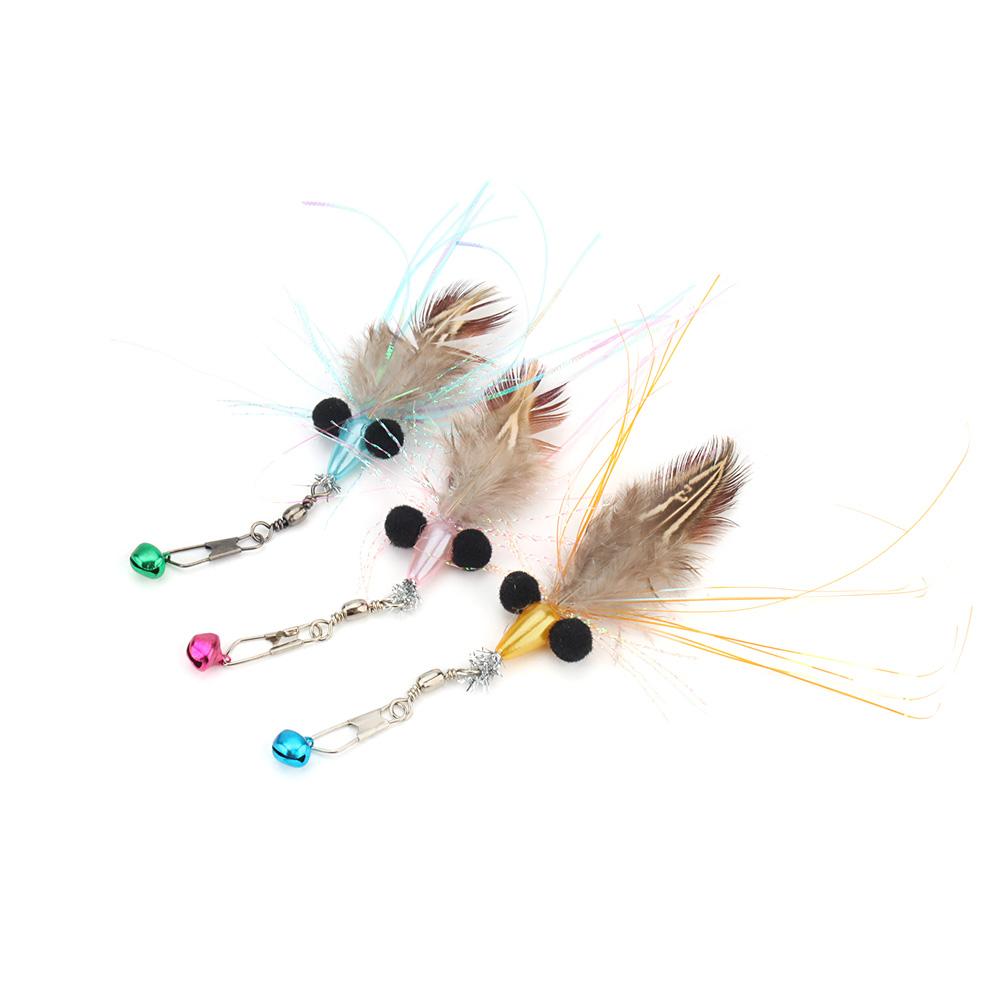 6pcs Replacement Heads for Simulated Glitter Bugs Cat Toys Kitten Fun Interactive Cat Playing Pet Supplies