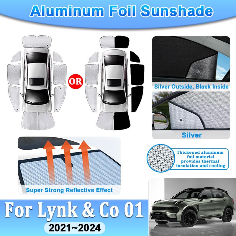 For Lynk Co 01 Body Kit CX11 2021 2022 2023 2024 Car Windshield Sunshades Anti UV Insulation Aluminum Foil Cover Car Accessories