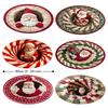 80cm 31.5in 3D Illusion Rug 2D Flat Printed Christmas Doormat Round Vortex Carpet  Christmas