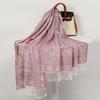 Luxury Embroidery Cashmere Winter Scarves Women Ladies Elegant Poncho Pareo Cape Warm Shawl Chunky Headscarf Traveling Wrap