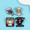 Creative Cartoon Cat Quote Brooch - Drip Oil Alloy Animal Accessory