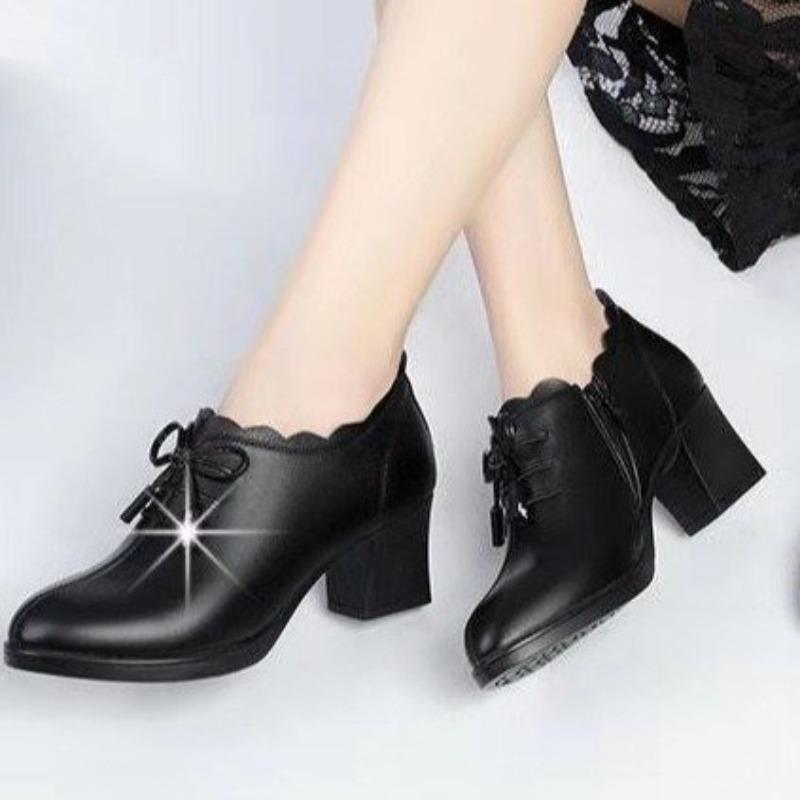 Soft-soled Shoes Deep-mouthed Single Shoes Anti-slip Shoes Round-toed Plus-size Women's Shoes Flat Devotion