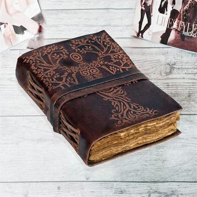 Blank Spell Book Of Shadows Journal, Leather Journal Notebook Gift for Men Women, Travel Journal Christmas Gift