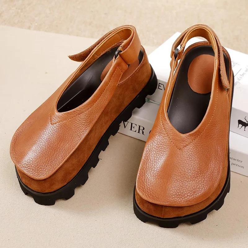 Flats Women Sandals Platform Casual Shoes Designer Trend Woman Slippers 2025 Walking Cozy Slingback Shoes Fashion Mujer Zapatos