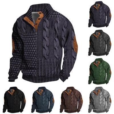 Felpa Primavera e Uomo con Collo Alto è Maglioni Casual da Esterno Top