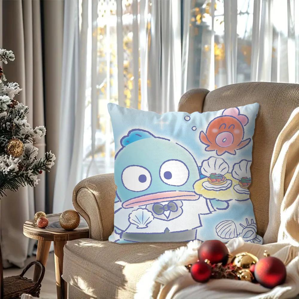 Cartoon Ugly Fish Animation Pillow Case Square Pillow Bedroom Sofa Leisure Comfort Cushion Car Living Room Home Decoration 40X40