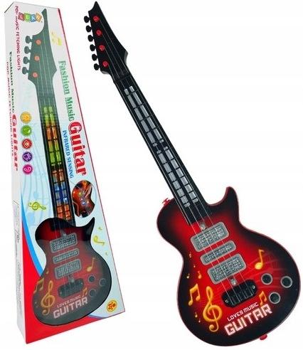 Gitara Rockowa Elektryczna Dla Dzieci Świeci Gra Struny Instrument