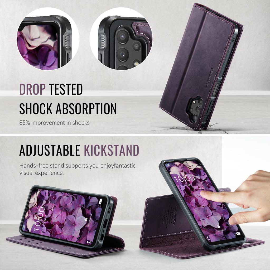 For Samsung Galaxy A13 5G/Galaxy A04s 5G/Galaxy A13 4G Magnetic Case RFID Blocking Detachable Wallet Leather Phone Cover