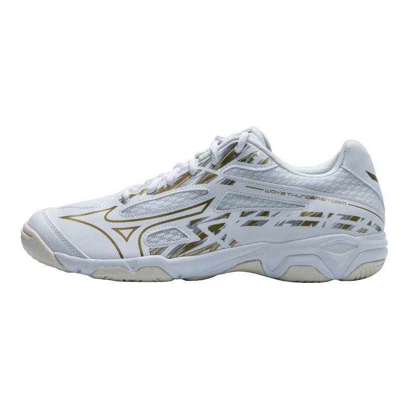 Mizuno Thunderstorm Cushioning Durable Low-Top Training Shoes Unisex sneaker White Platinum V1GA222158