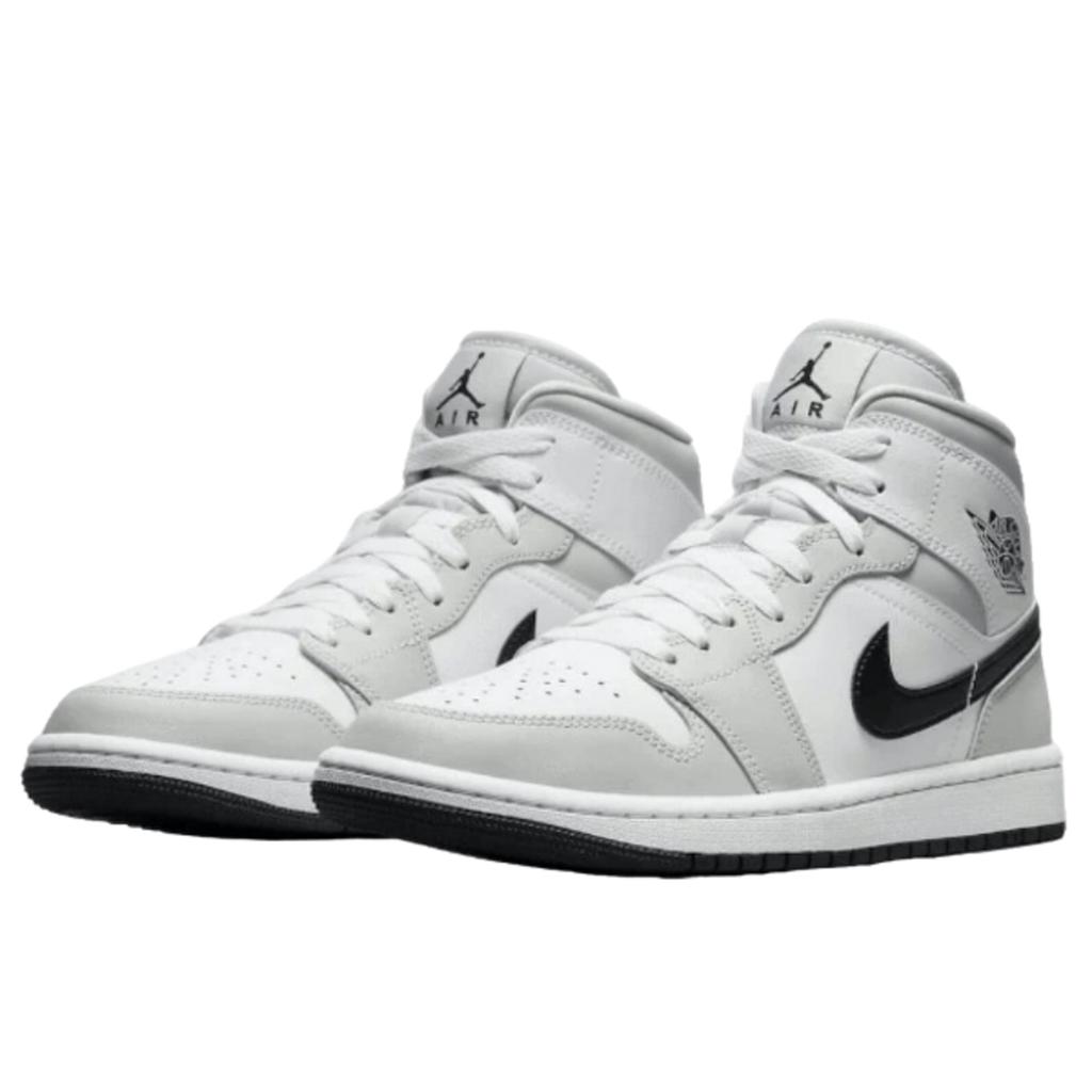 Air Jordan 1 Mid White Light Smoke Grey