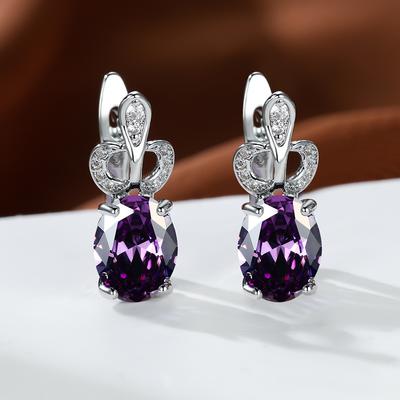 Wykwintne okrągłe kolczyki dla kobiet Proste kolczyki kwiatowe Rainbow Stones Wedding Earrings