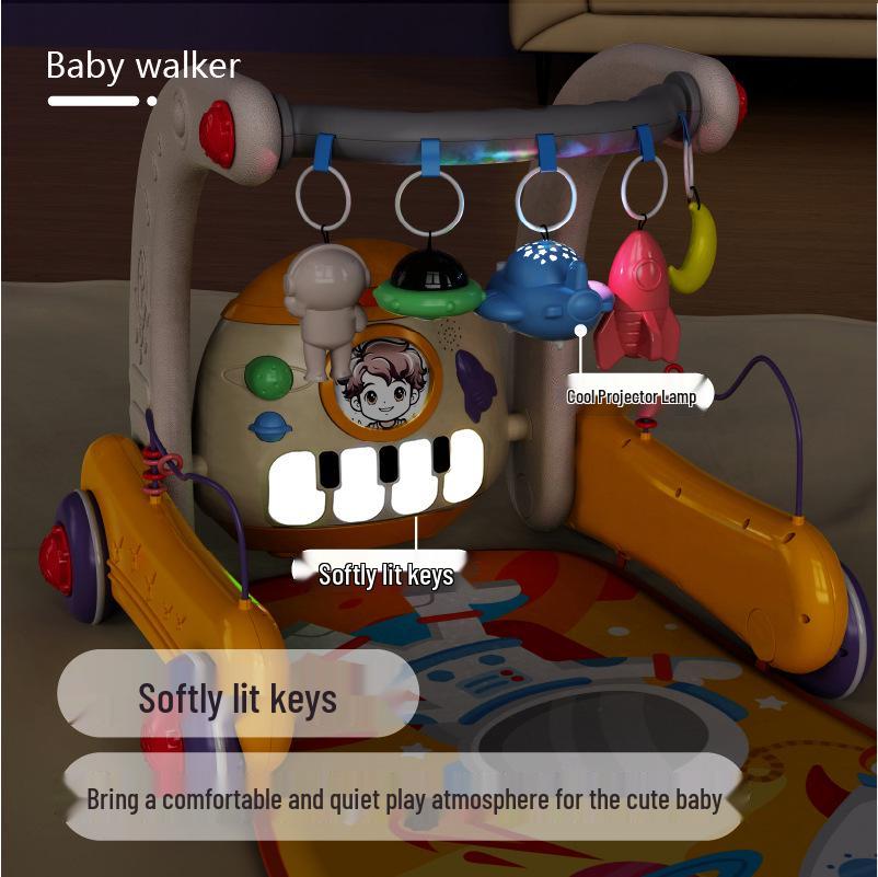 Multifunktionaler Baby-Pedal-Klavier-Gehwagen: Frühes Lern- & Fitnessspielzeug für Neugeborene & Kleinkinder (0-3 Jahre)