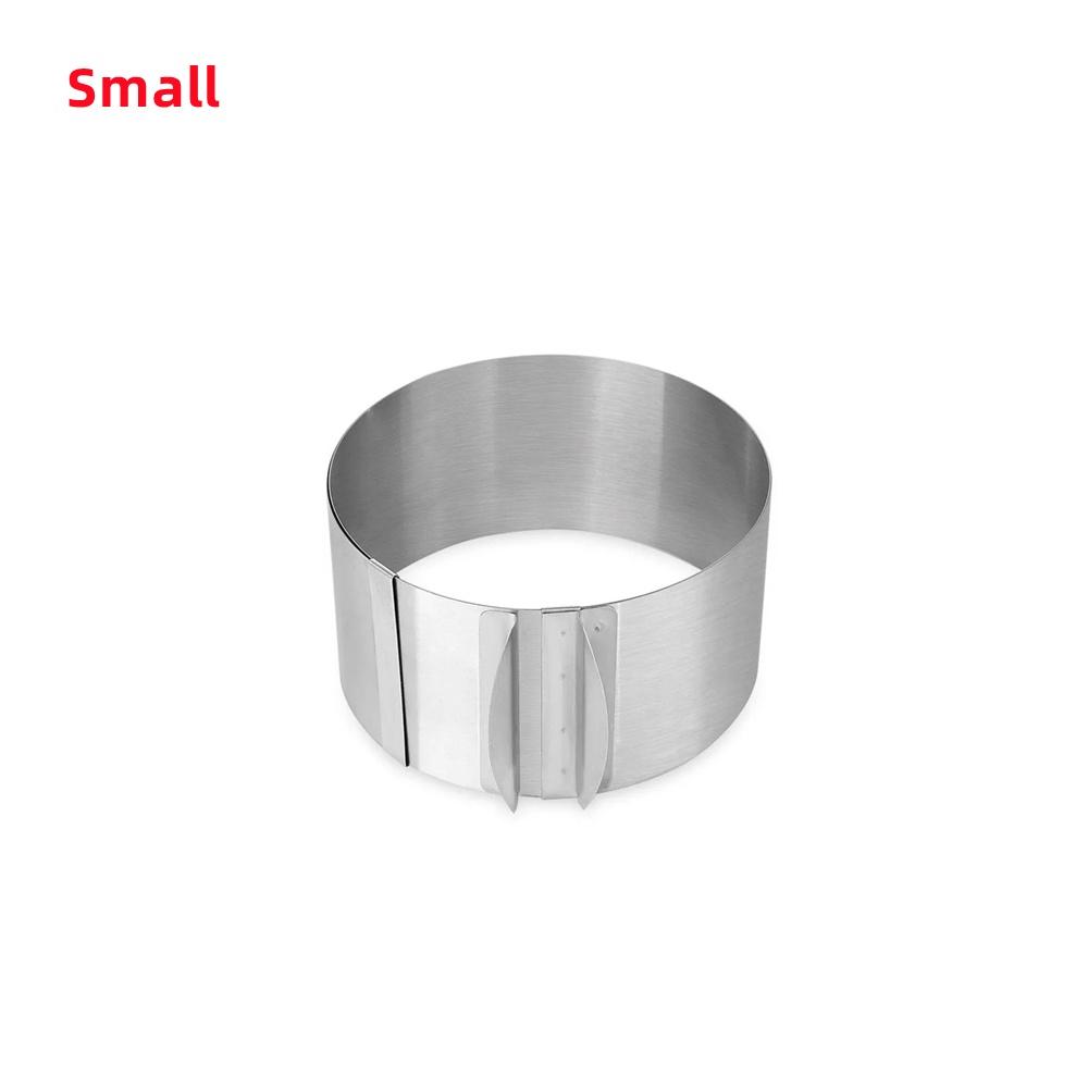 1pc Adjustable Cake Ring Mold Stainless Steel Round Baking Ring Telescopic Mousse Cake Ring Pastry Cooking Supplies Cake Tool