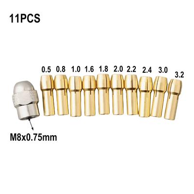 Utensili Rotanti Mini Trapano 11pz/Set Mandrino a Pinza in Ottone