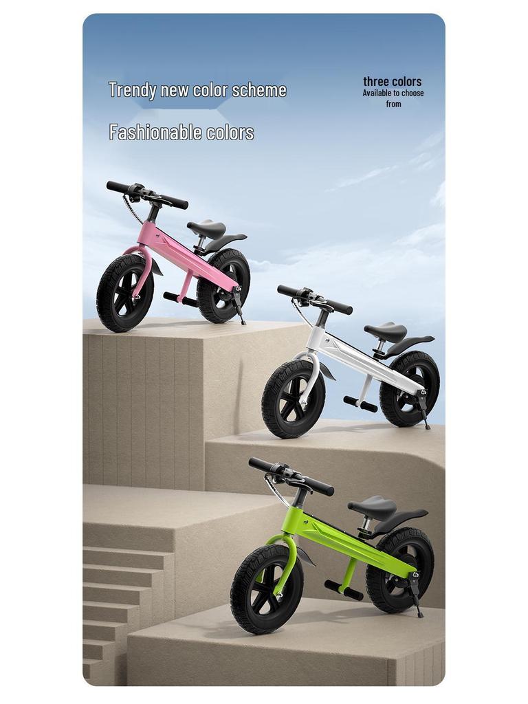 Adjustable Electric Kids' Bicycle for Ages 3-12 - Suitable for Boys and Girls