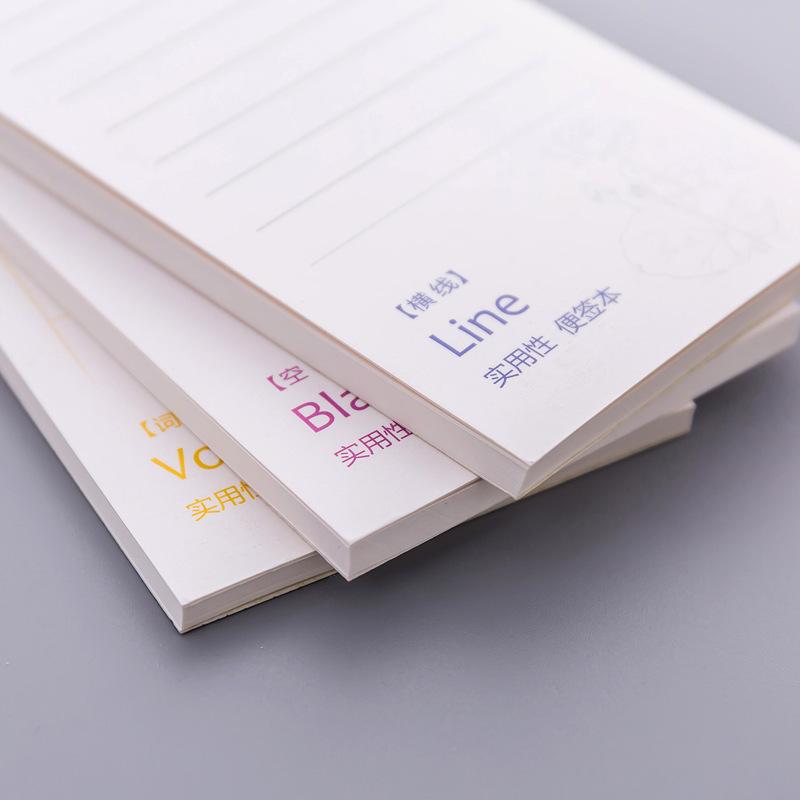 Creative Simple Note Pad Unprinted Style Practical Memo Tearable Schedule Portable Stick Weekly Plan Vocabulary Record Book