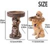 Simulation Bird Bath Cute Yard Landscape Ornament Puppy Raccoon Sculptures  Garden Decor