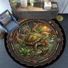 Steampunk Turtle Garden Round Area Rug Under Office Chairs Bedroom Living Room Home Decor