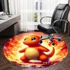 1pc Charmander Fire Pokémon Round carpet, Made of Polyester,Perfect for Decorating Office Chairs, Living Rooms,Vibrant Decorative Rug