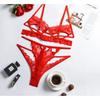 Fantasy Sexy Erotic Lingerie Women Bow Bras Panty Chain Garters See Through Bra Set Ladies Sexy Underwear Set  Sexy Costumes