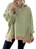 2026 Autumn/Winter Women's Fashion: Color Block Casual Loose Hoodie with Unique Design