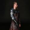 Dwarven Style Blackened LARP Shoulders Fantasy Metal Pauldrons for Cosplay, Reenactment Costume Armor Gift