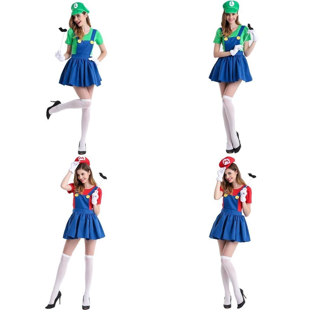 Affascinante Gonna Costume da Lavoratore Luigi di Super Mario Bros per Feste di Halloween